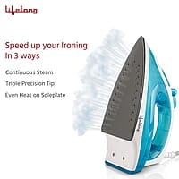 Lifelong Steam Iron Press 1200 W, Electric Steam Iron with 185ml Tank Capacity