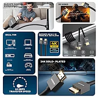 Honeywell HDMI 3 Mtr with Ethernet - 2.0 Compliant Slim