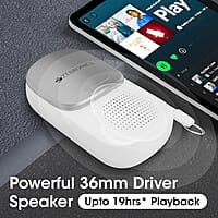 ZEBRONICS Sound Bomb X1 3-in-1 Wireless Bluetooth v5.0 In Ear Earbuds + Speaker Combo with 30 Hour Backup, Built-in LED Torch, Call Function, Voice Asst, Type C and Splash Proof Portable Design