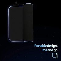 Zebronics Gaming Mouse Pad [RGB] features vibrant LED lighting, a smooth surface for precision, and a non-slip base for stability. Perfect for gamers seeking style and performance in their setup.