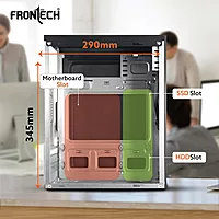 Frontech FT-4372 Sleek Mid-Tower Gaming Cabinet