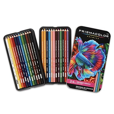 PRISMACOLOR G T Luscombe Soft Core 3597T Premier Colored Pencils, [24-Count, Prisma Colour]