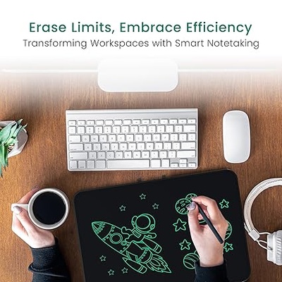 Portronics Ruffpad 22 LCD Writing Pad with 22 Inches Large Screen, Stylus Pen, Erase Button, Erase Lock Switch for Birthday Gift, Kids Toys, Students, School, Office (Black) Portronics Ruffpad 22 LCD Writing Pad with 22 Inches Large Screen, Stylus Pen, Erase Button, Erase Lock Switch for Birthday Gift, Kids Toys, Students, School, Office (Black)