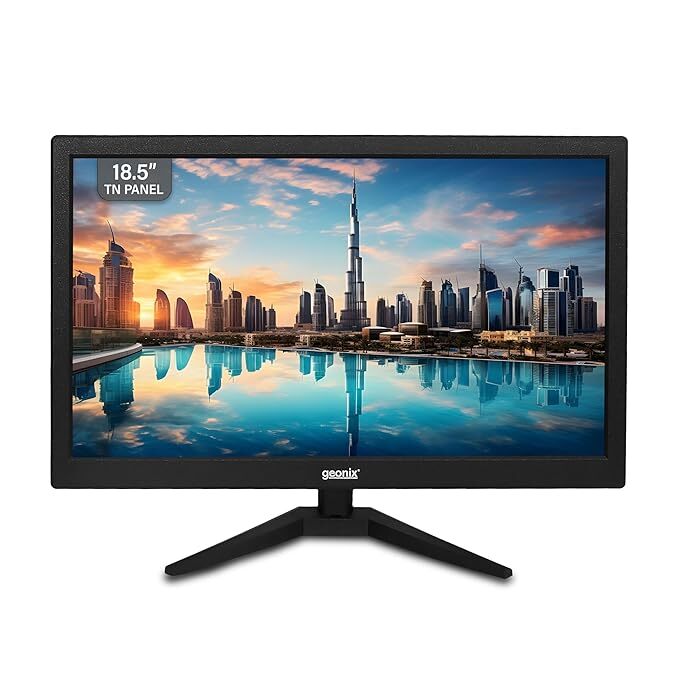 GEONIX PC Monitor Resolution 1366 x 768  3 Years Warranty (‎GXTF-WVHDF185)