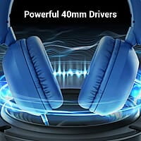 Zebronics BOOM Wired Headphone, Over Ear, in-Line MIC, Foldable, 1.5 meter Cable, for 3.5mm (Mobile | Tablet | Laptop | MAC), Soft Cushion, 40mm Drivers