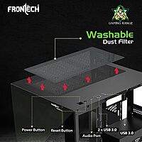 Frontech FT-4382 Mid-Tower Case USB 3.0 & Bottom PSU