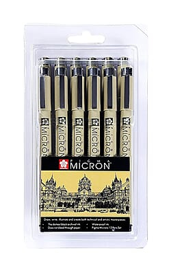 SAKURA MICRON BLACK 12PCS SET B
