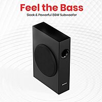 Portronics Pure Sound Pro X 80W Soundbar – Bluetooth 5.3, Customizable EQ | Rich Sound for Movies, Music & Gaming | Perfect for Home Entertainment