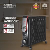 Havells OFR 15 Wave Fin DIGI with 3 Heat Setting, 2500 watt, Automatic Digital Control of Temperature