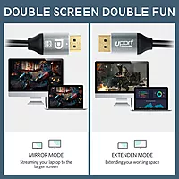Uport 15M DP to DP Cable 4K features a durable metal connector for reliable performance. Ideal for high-resolution displays, it supports 4K video output, ensuring crisp visuals and vibrant colors.