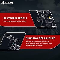 Lifelong Conqueror Freeride Shimano Gear Cycle,26T Steel MTB Unisex Cycle with 21 Speed