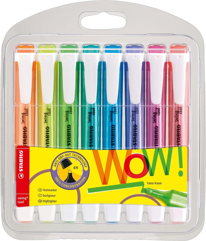 STABILO 275/8-3 HIGHLIGHTER WOW 8