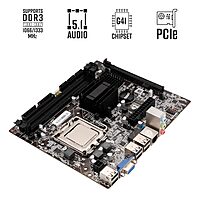 Zebronics G41-D3S Micro-ATX Motherboard – LGA 775 Socket | Intel G41 Chipset | DDR3 1333MHz Support | VGA Output | 5.1 Audio | Desktop PC Board