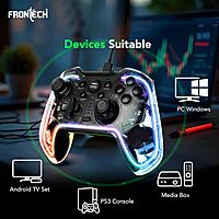 Frontech GP-0001 – Wired USB gaming pad with dual analog sticks, responsive buttons, and ergonomic design for smooth gameplay.