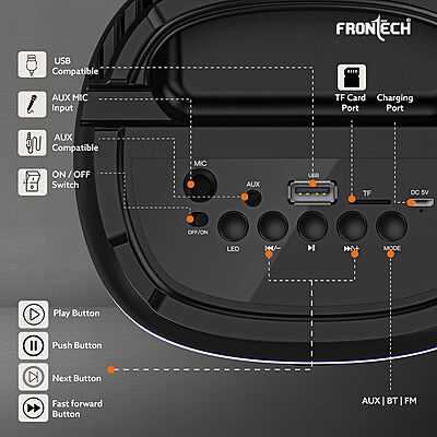 Frontech SW-0219 delivers powerful 2.1 channel sound with deep bass and crystal-clear highs—ideal for music, gaming, and movies.