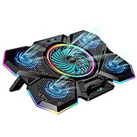 Fugen RGB Laptop Cooling Pad – 12 RGB | LED Display | Dual USB | Up to 17 Inch