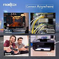 Frontech NC-0002 CAT6 Ethernet Cable – 100m Durable Cable for High-Speed Networking