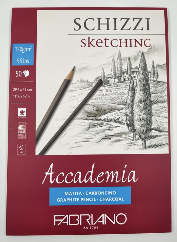 Fabriano Accademia Sketching Pad, 120 gsm, 50 Sheets Fabriano Accademia Sketching Pad, 120 gsm, 50 Sheets