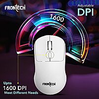 Frontech MS-0058W – Wireless optical mouse with 1000 DPI, ergonomic design, and smooth tracking for precise and comfortable daily use.