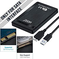 Uport USB 3.0 to 2.5-Inch SATA External Hard Drive Enclosure Case for 2.5" SATA HDD & SSD (Black)