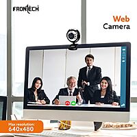 Frontech 2251 Digital Webcam – Full HD | 30 FPS | Built-in Microphone | LED Light | USB Plug & Play | Auto White Balance | Black