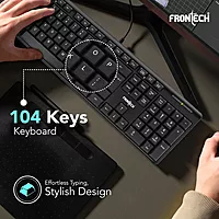 | Membrane Keys | Ergonomic Design | Retractable Stands | 1 Year Warranty | Black