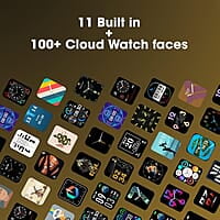 ZEBRONICS DC Black ADAM Edition DRIP Smartwatch with Bluetooth 5.1 Calling, 1.69" Display Size, Voice Assistance, 11 Built-in + Customizable Watch Faces, 8 Menu UI, IP67 and 100+ Sports Tracker