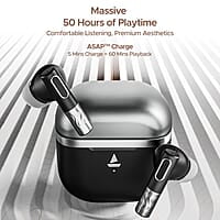 boAt Nirvana Zenith Truly Wireless in Ear Ear Buds w/Dolby Audio, 50dB ANC, Adaptive EQ Powered by Mimi, 6-Mic AI-ENx™, 50 Hrs. Playback & Hearables App Support