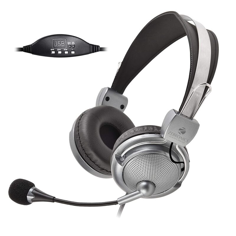 Zebronics Zeb-Supreme USB Headset – With Mic: Experience superior sound quality and comfort with this stylish headset. Perfect for gaming, calls, and music. Adjustable mic for clear communication.