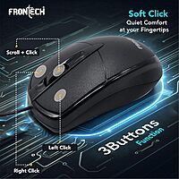Frontech MS-0044 – Wired optical mouse with 1000 DPI, ergonomic design, and smooth tracking for accurate and comfortable daily use.