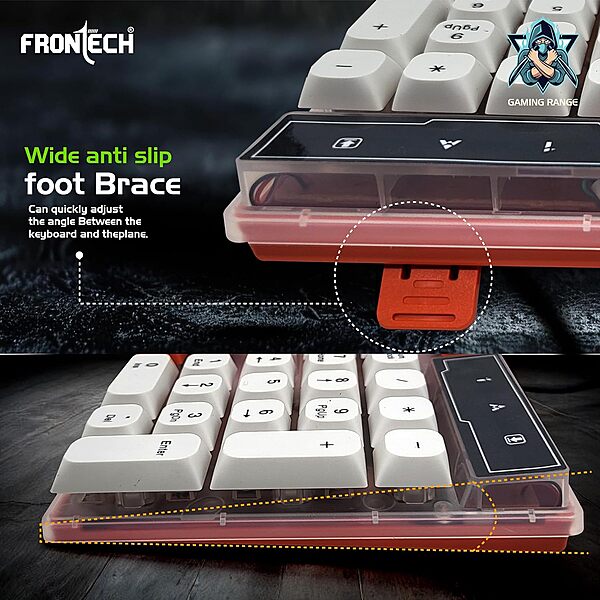Frontech NOVA KNIGHT KB-0043 – RGB gaming keyboard with mechanical feel, USB interface, anti-ghosting keys & durable build. Bold and responsive.