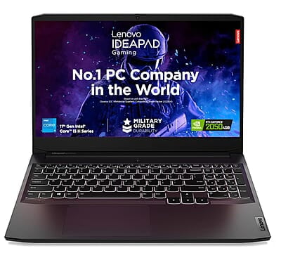 Lenovo IdeaPad Gaming 3 11th Gen Intel Core i5-11320H 15.6" (39.62cm) FHD IPS 144Hz Gaming Laptop (8GB/512GB SSD/Win 11/NVIDIA RTX 2050 4GB/Alexa/3 Month Game Pass/Shadow Black/2.25Kg), 82K101PBIN