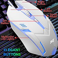 Ant Esports GM46 Gaming Mouse (White)