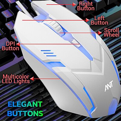 Ant Esports GM46 Gaming Mouse (White) Ant Esports GM46 Gaming Mouse (White)