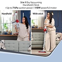 AGARO Regency Cordless Stick Vacuum Cleaner, Dry Vacuuming, 2 Suction Modes, 7 kPa Suction Power