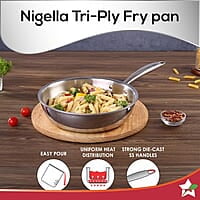 Wonderchef Nigella Tri-ply Stainless Steel 26 cm Fry Pan 2.6 litre 2.5mm Thickness