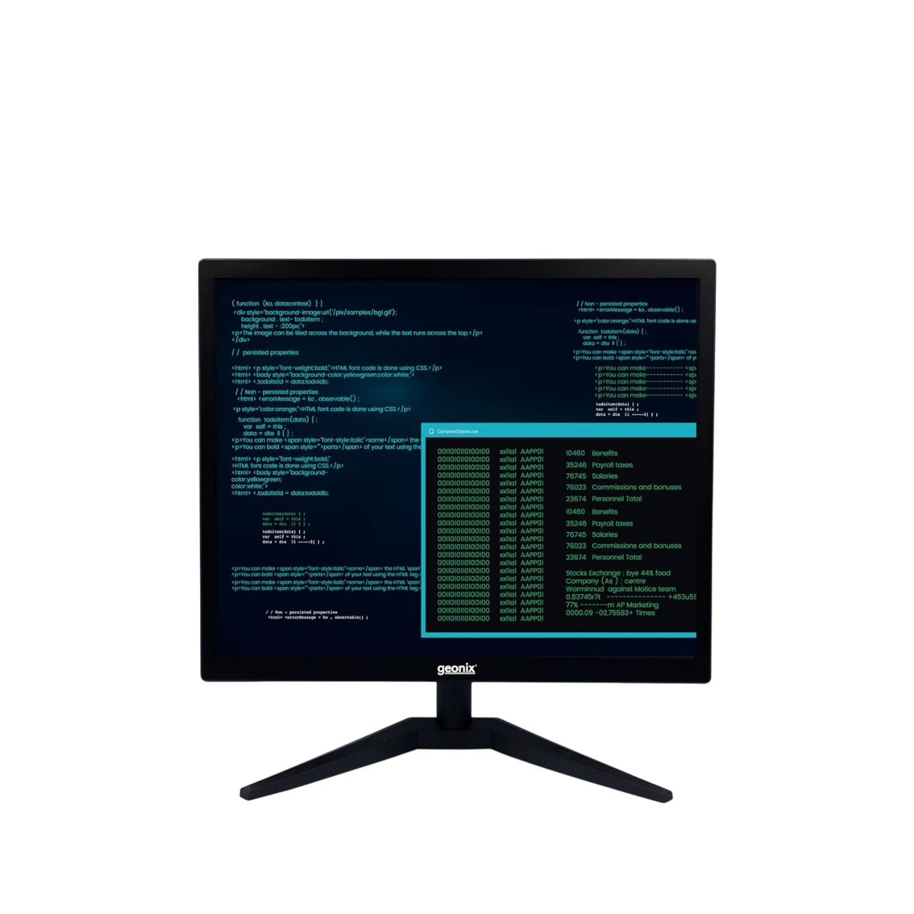 Geonix 17-Inch LED PC Monitor, 60 Hz ,16.7M Colors-GXTF-WVHDF171