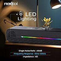 Frontech SPK-0009 multimedia speakers deliver powerful, crystal-clear sound in a compact design—ideal for desktops and laptops.
