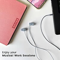 Ambrane Stringz 38 Wired Earphones with Mic, Powerful HD Sound with High Bass, Tangle Free Cable, Comfort in-Ear Fit, 3.5mm