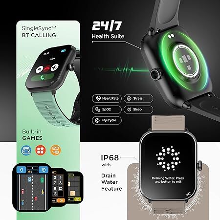 Fastrack MYND 1.93” AMOLED Display Smart Watch