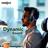 Frontech HF-3451 – Wired multimedia headphone with rich sound, soft ear cushions, and adjustable headband for comfortable daily use.