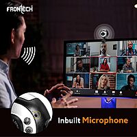 Frontech 2251 Digital Webcam – Full HD | 30 FPS | Built-in Microphone | LED Light | USB Plug & Play | Auto White Balance | Black