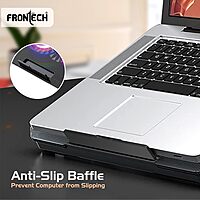 Frontech Laptop Cooling Pad CP-0007 – Dual Cooling Fans | Adjustable Height | Mobile Holder | USB Powered | Supports Up to 15.6" Laptops