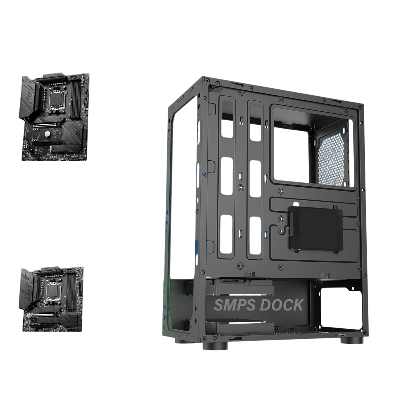 Geonix Tempered_Glass ATX Gaming Cabinet Black, X30W