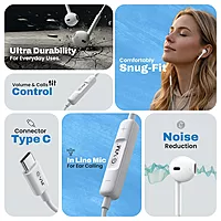 EVM HF-06 Type C Wired Earphone - White