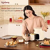 Lifelong Air Fryer 1 Year Warranty 800W, 2.5L, Air Fryer for Home, Electric Air-Fryer with 360° Hot Air