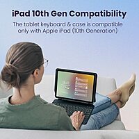 Portronics PadMate Magnetic Bluetooth Keyboard Case – Black | For iPad 10th Gen