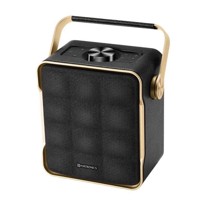 Portronics Harmony II – 60W Bluetooth Speaker, Gold | Powerful Sound, Sleek Design, Deep Bass & Long Battery Life
