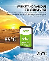 Acer SC900 64GB SDXC Memory Card – UHS-II | Up to 300MB/s | High-Speed