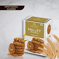 SMOOR Premium Almond Millet Cookies Crunchy & Sweet Gourmet Cookie Biscuits 150g
